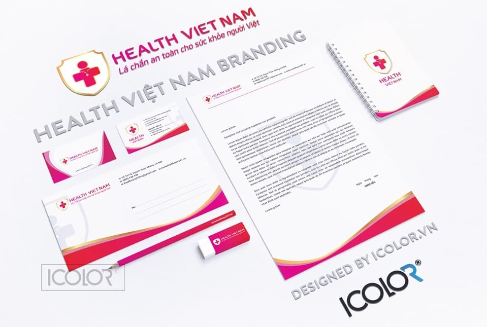 Bộ nhận diện thương hiệu phòng khám Health Việt Nam