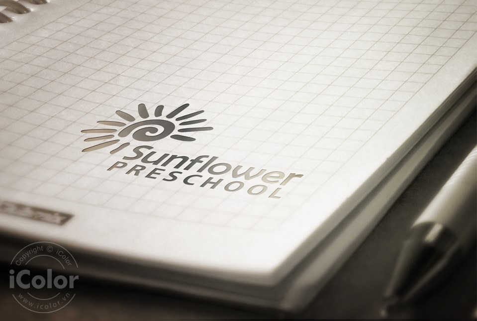 2021 Thiết kế logo Trường mầm non Sunflower