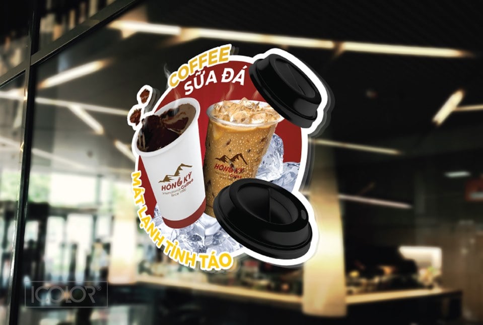 Bộ nhận diện thương hiệu chuỗi cửa hàng Hồng Kỳ Coffee