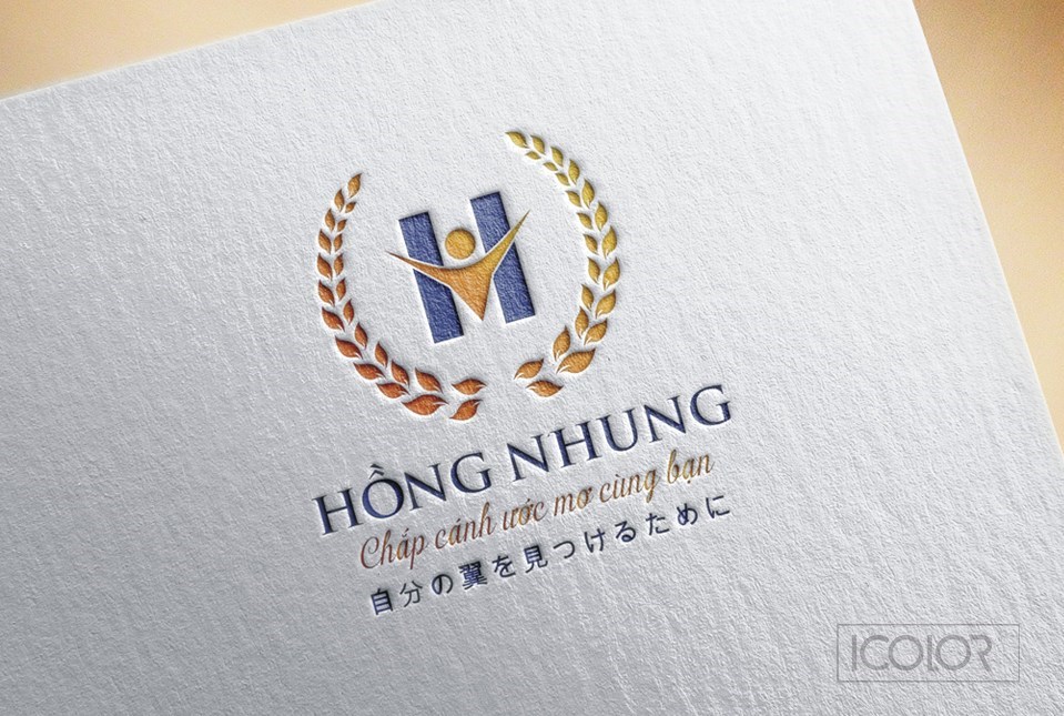 2021 Thiết kế logo Trường mầm non Hồng Nhung