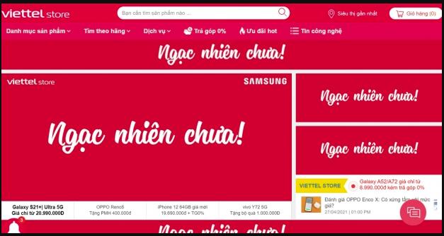 Ngạc nhiên chưa viettelstore.vn