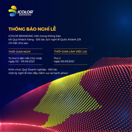 iColor Branding thông báo về việc nghỉ Lễ Quốc Khánh