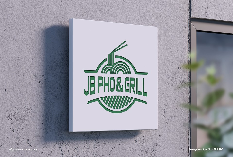  logo thương hiệu JB Phở & Grill