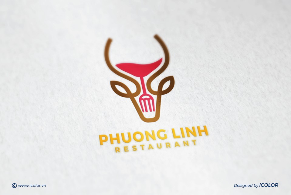 Thiết kế logo Nhà hàng Phương Linh Restaurant | iColor Branding