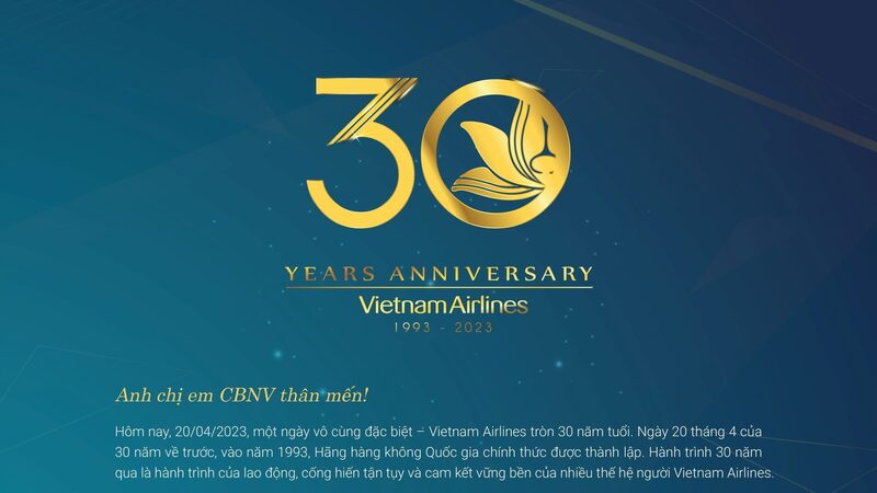 Logo Vietnam airline kỉ niệm 30 năm