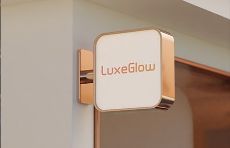 Thiết kế logo Mỹ phẩm LuxeGlow